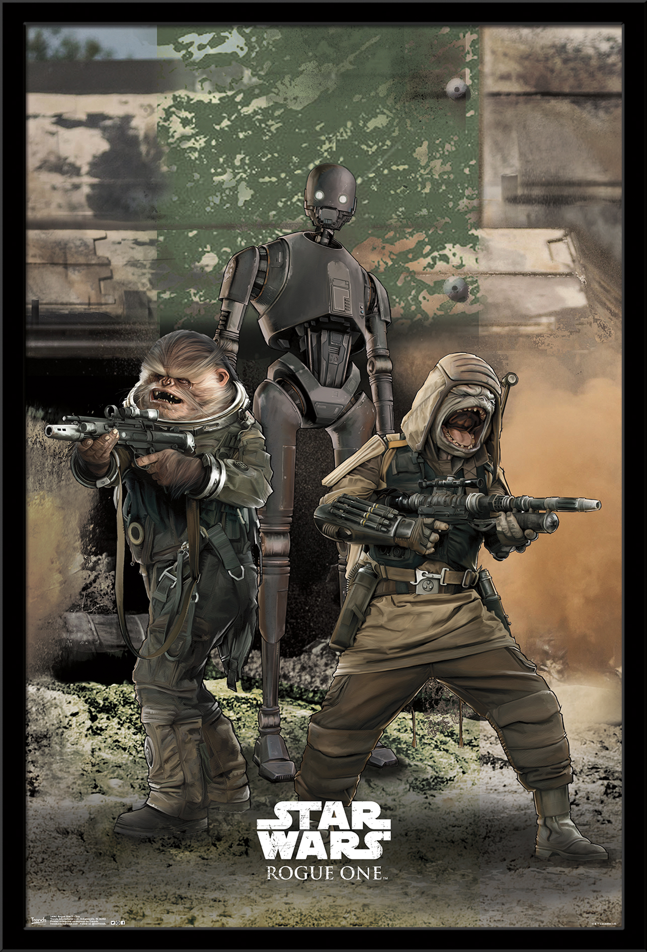 Star Wars: Rogue One - Trio Wall Poster, 22.375" x 34", Framed