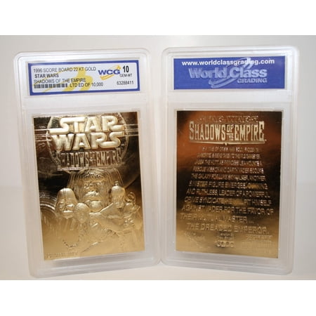 Star Wars SHADOWS OF THE EMPIRE 23KT Gold Card Sculptured - Graded GEM MINT 10