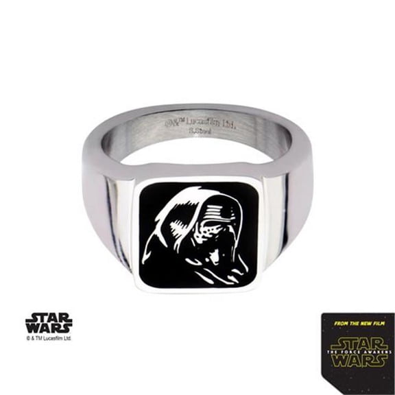 Star Wars SW7KRFR01-12 Episode 7 Kylo Ren Stainless Steel Ring - 12 in.