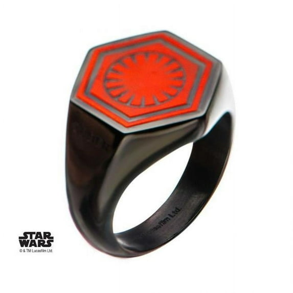 Star Wars SW8FOFR01-10 Mens Stainless Steel Fist Order Signet Rings - Size 10