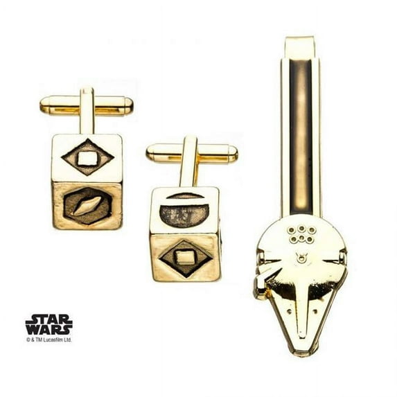 Star Wars SWHSMFCLTCSET01 Stainless Steel Millenium Dice Money Clip & Cufflinks Set