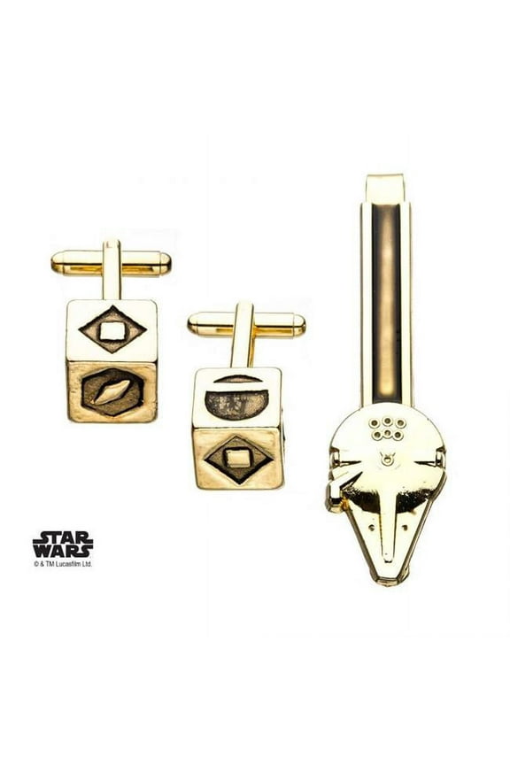 SWHSMFCLTCSET01 Stainless Steel Millenium Dice Money Clip & Cufflinks Set