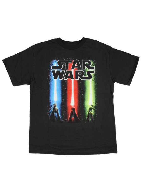 Star Wars Saber Rise Glow In The Dark Boy's T-Shirt (Small, 8)