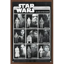 Star Wars: Saga - Action Figures Wall Poster, 22.375" x 34", Framed