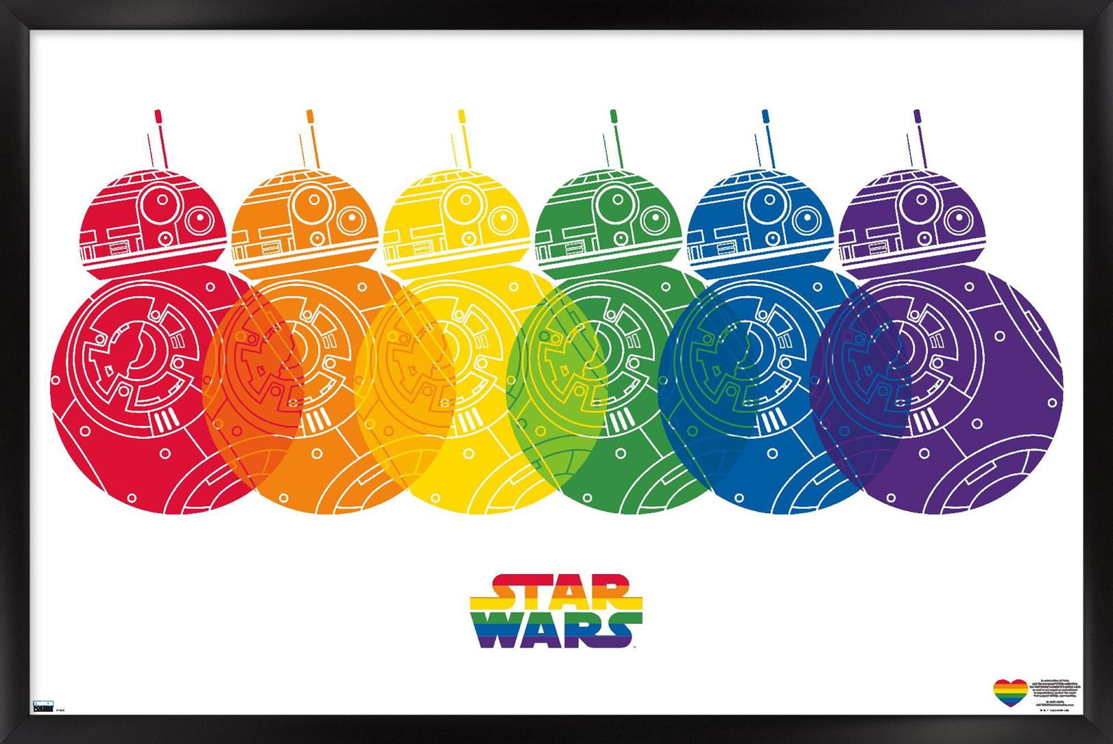 Star Wars: Saga - BB-8 Pride Wall Poster, 14.725