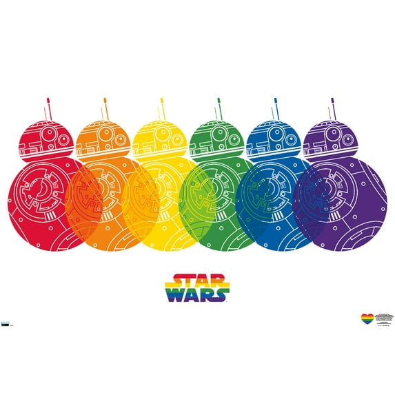 Star Wars: Saga - BB-8 Pride Wall Poster, 22.375" x 34"