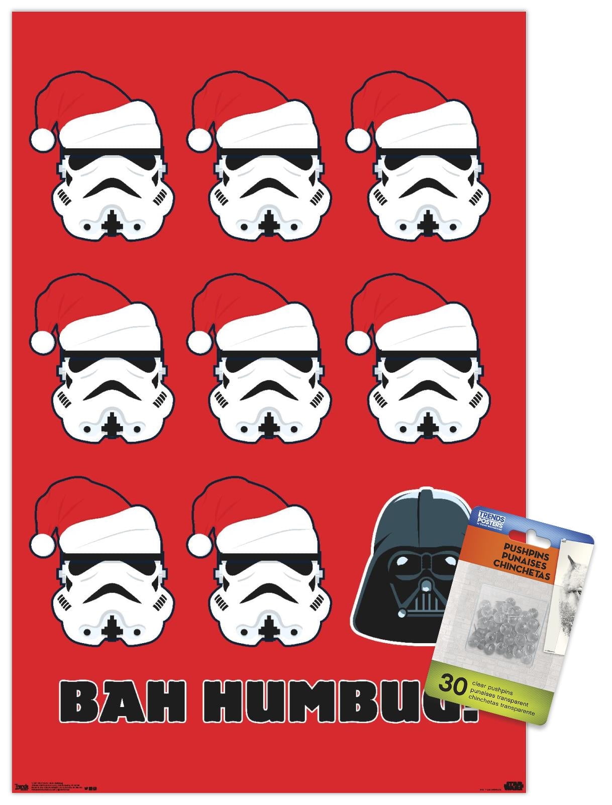 Star Wars: Saga - Bah Humbug Wall Poster with Push Pins, 14.725" x 22.375"