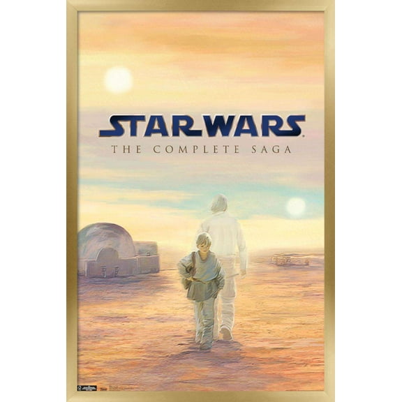 Star Wars: Saga - Blu Ray Box Wall Poster, 22.375" x 34", Framed