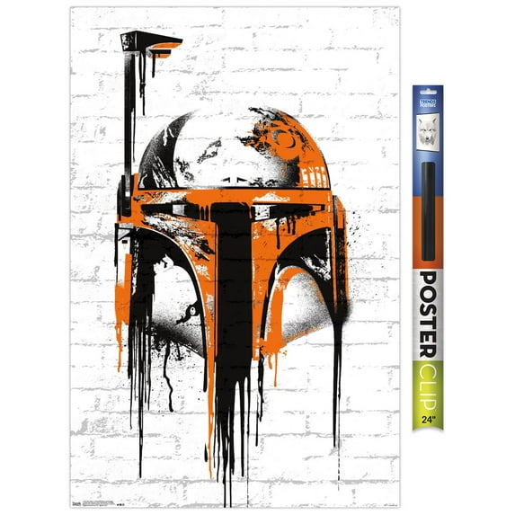 Star Wars: Saga - Boba Fett Black And Orange Wall Poster, 22.375" x 34"