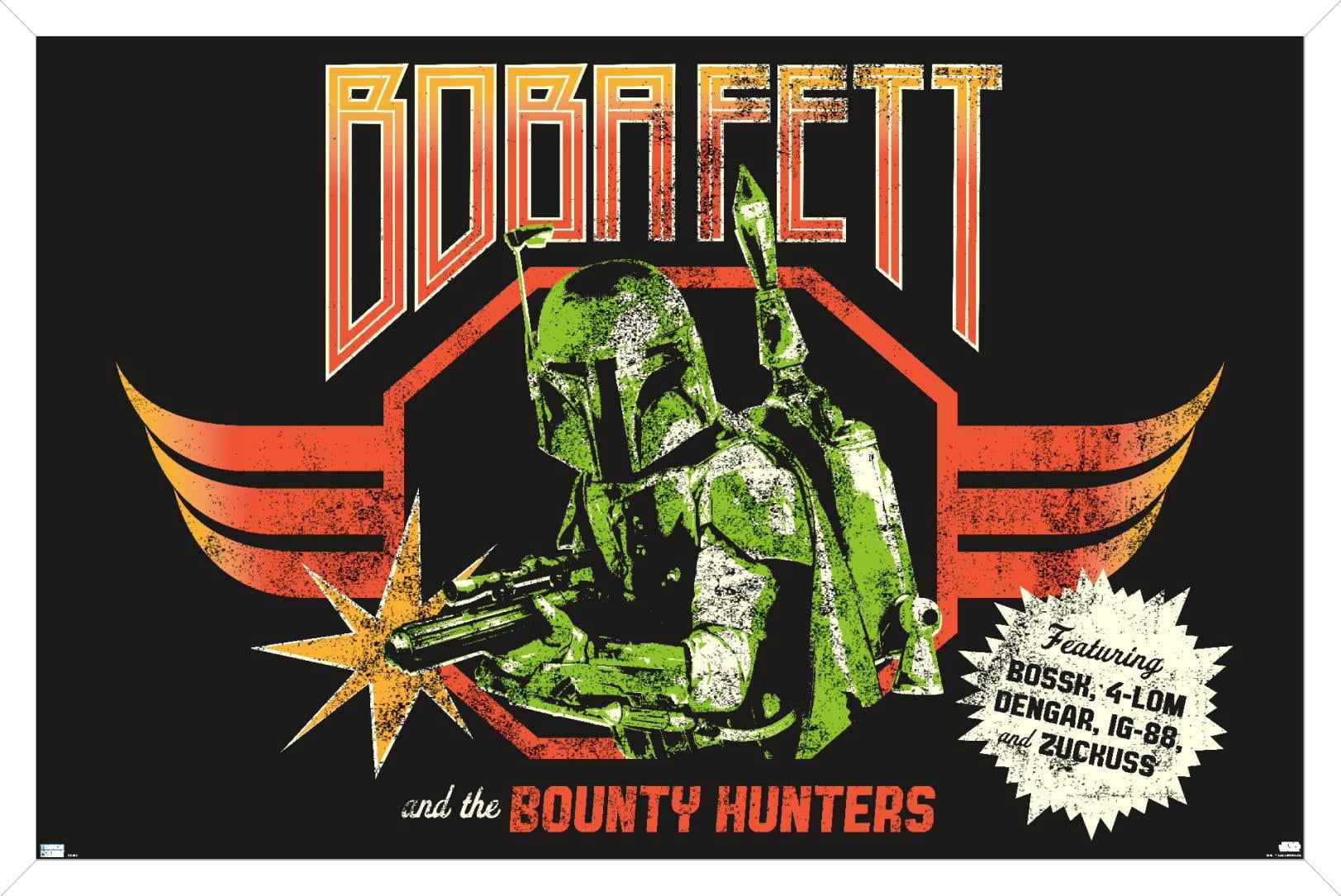 Star Wars: Saga - Boba Fett - Bounty Hunters Wall Poster, 22.375" x 34", Framed