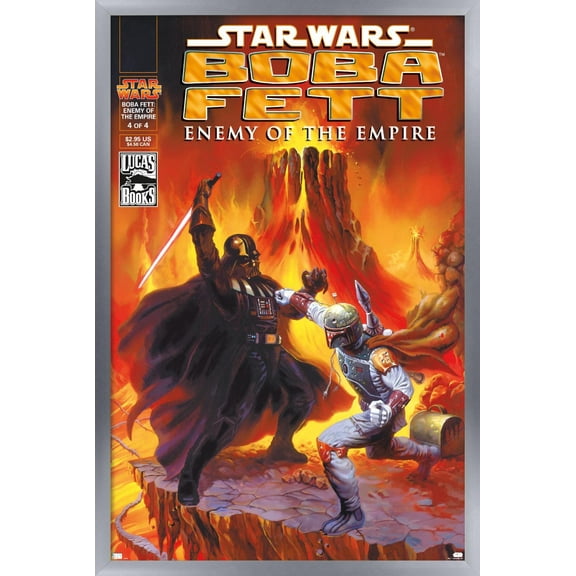 Star Wars: Saga - Boba Fett - Enemy Wall Poster, 14.725" x 22.375", Framed