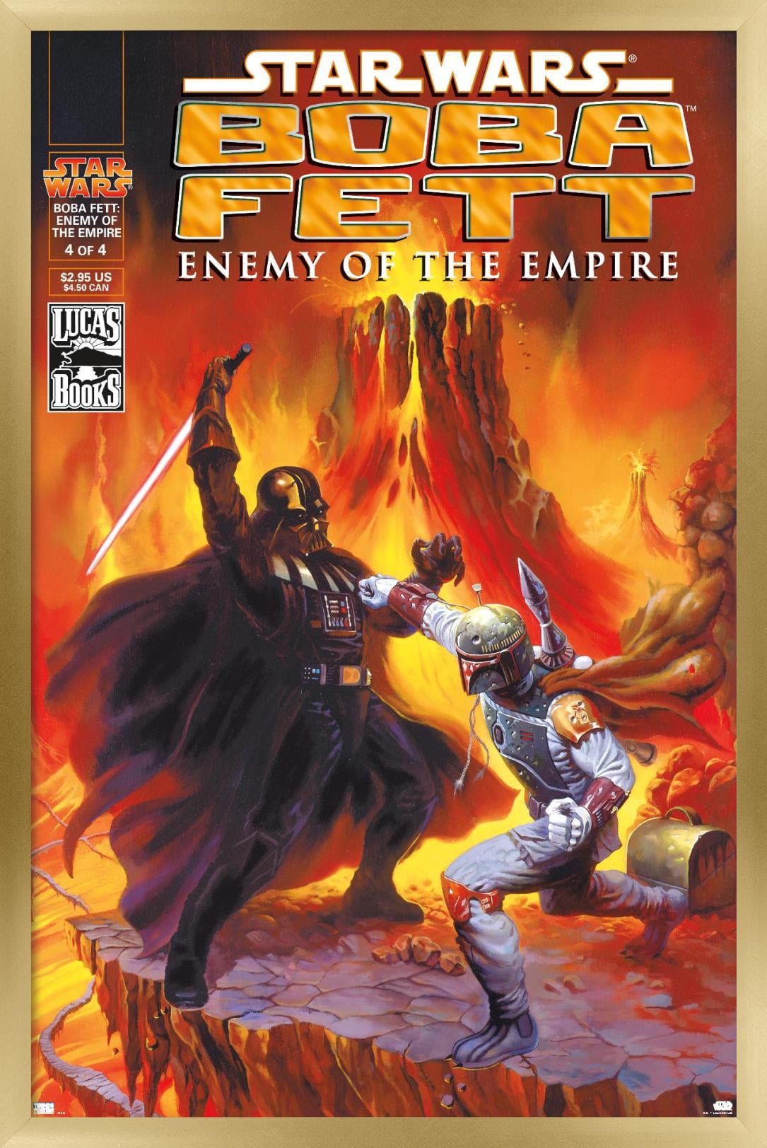 Star Wars: Saga - Boba Fett - Enemy Wall Poster, 14.725" x 22.375", Framed