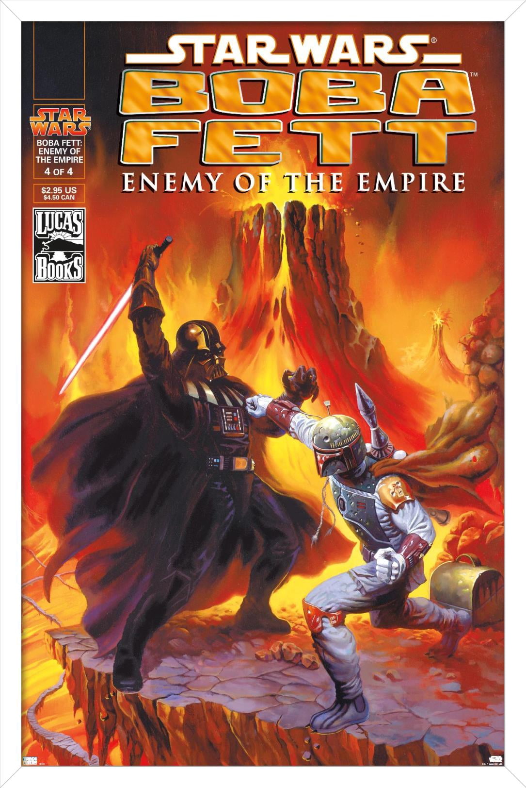 Star Wars: Saga - Boba Fett - Enemy Wall Poster, 14.725" x 22.375", Framed