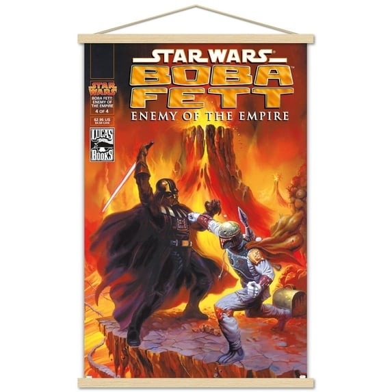 Star Wars: Saga - Boba Fett - Enemy Wall Poster with Wooden Magnetic Frame, 22.375" x 34"
