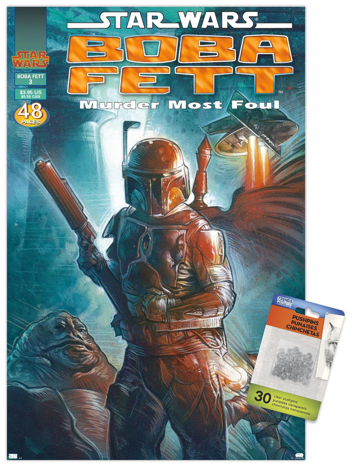 Star Wars: Saga - Boba Fett - Most Foul Wall Poster with Pushpins, 14.725" x 22.375"