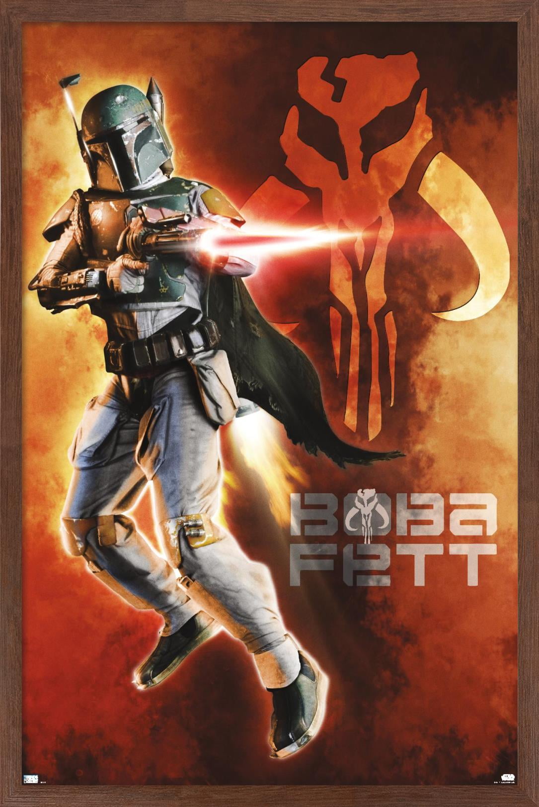 Star Wars: Saga - Boba Fett - Mythosaur Skull Wall Poster, 14.725" x 22.375", Framed