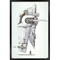 Star Wars: Saga - Boba Fett - Ship Wall Poster, 22.375" x 34", Framed