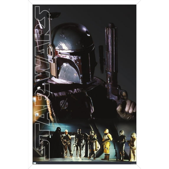 Star Wars: Saga - Bounty Hunters - Collage Wall Poster, 14.725" x 22.375", Framed
