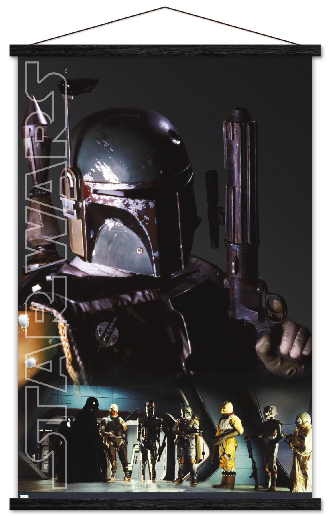 Star Wars: Saga - Bounty Hunters - Collage Wall Poster with Wooden Magnetic Frame, 22.375" x 34"