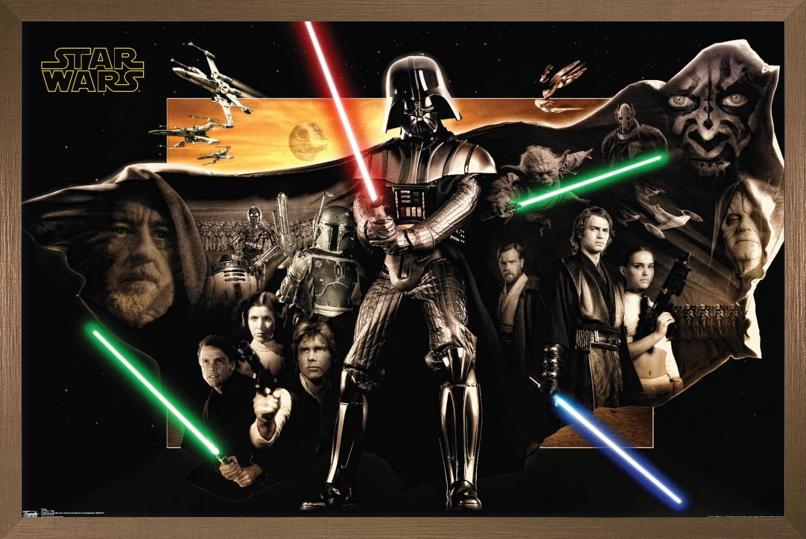 Star Wars: Saga - Cape Wall Poster, 14.725" x 22.375", Framed