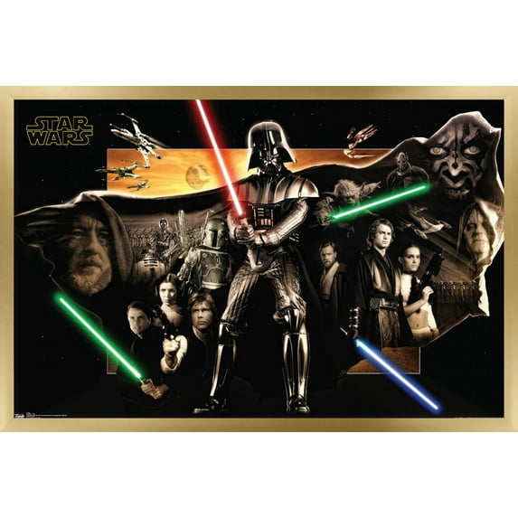 Star Wars: Saga - Cape Wall Poster, 14.725" x 22.375", Framed