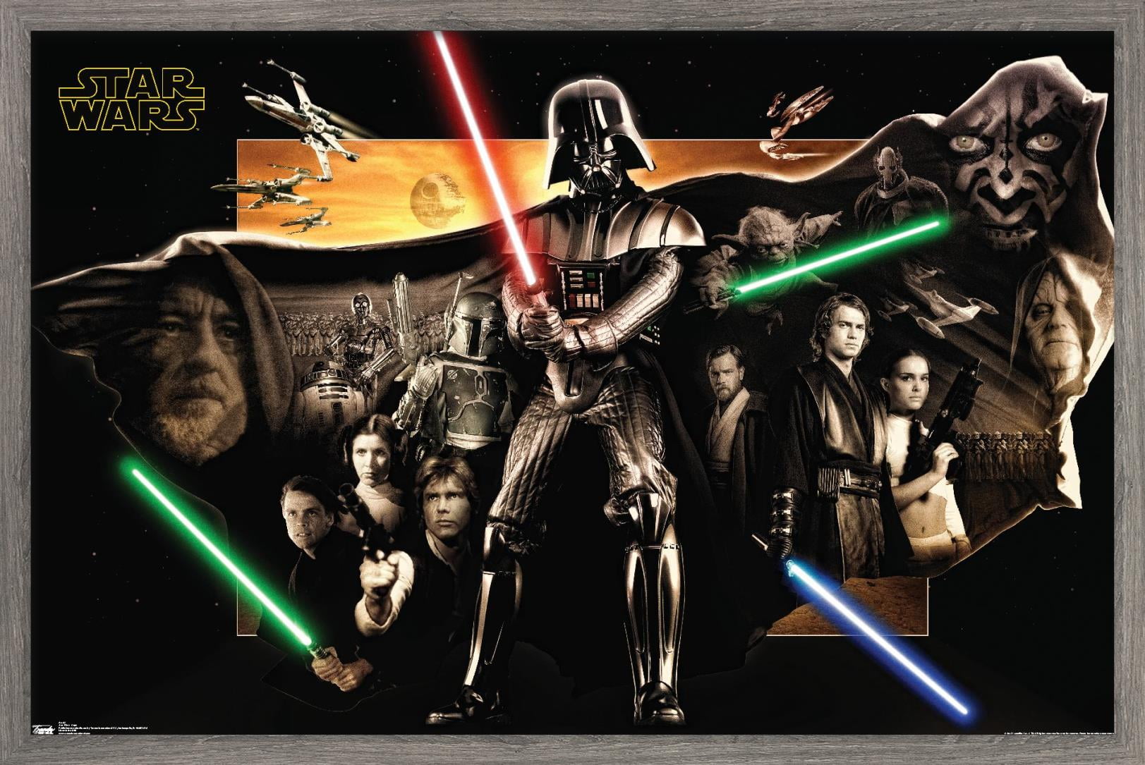 Star Wars: Saga - Cape Wall Poster, 14.725" x 22.375", Framed