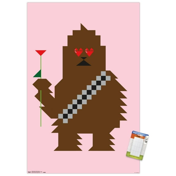 Star Wars: Saga - Chewbacca Hearts Wall Poster, 14.725" x 22.375"