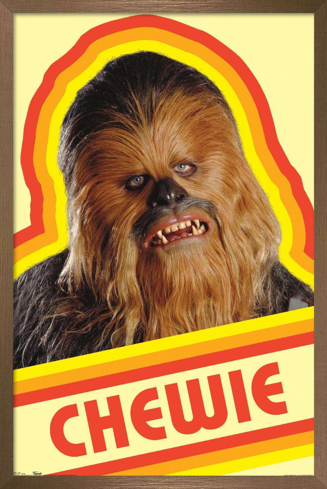 Star Wars: Saga - Chewie Wall Poster, 14.725" x 22.375", Framed