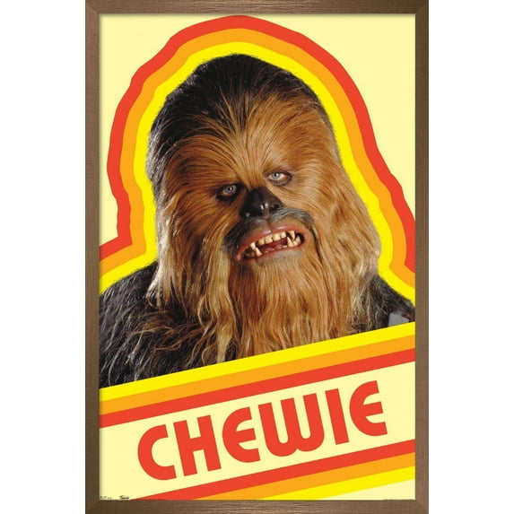 Star Wars: Saga - Chewie Wall Poster, 14.725" x 22.375", Framed