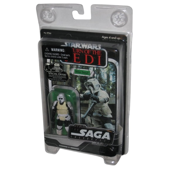 Star Wars Saga Collection (2006) Biker Scout Action Figure w/ Protective Case - (Dented Plastic)
