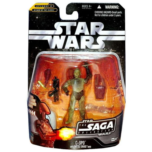 Star Wars Saga Collection 2006 C-3PO Action Figure (With Battle Droid Head)
