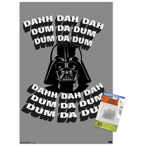 Star Wars: Saga - Dahh Dah Dah Wall Poster with Push Pins, 14.725" x 22.375"