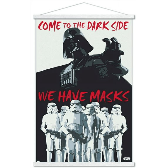 Star Wars: Saga - Dark Side Masks Wall Poster with Magnetic Frame, 22.375" x 34"