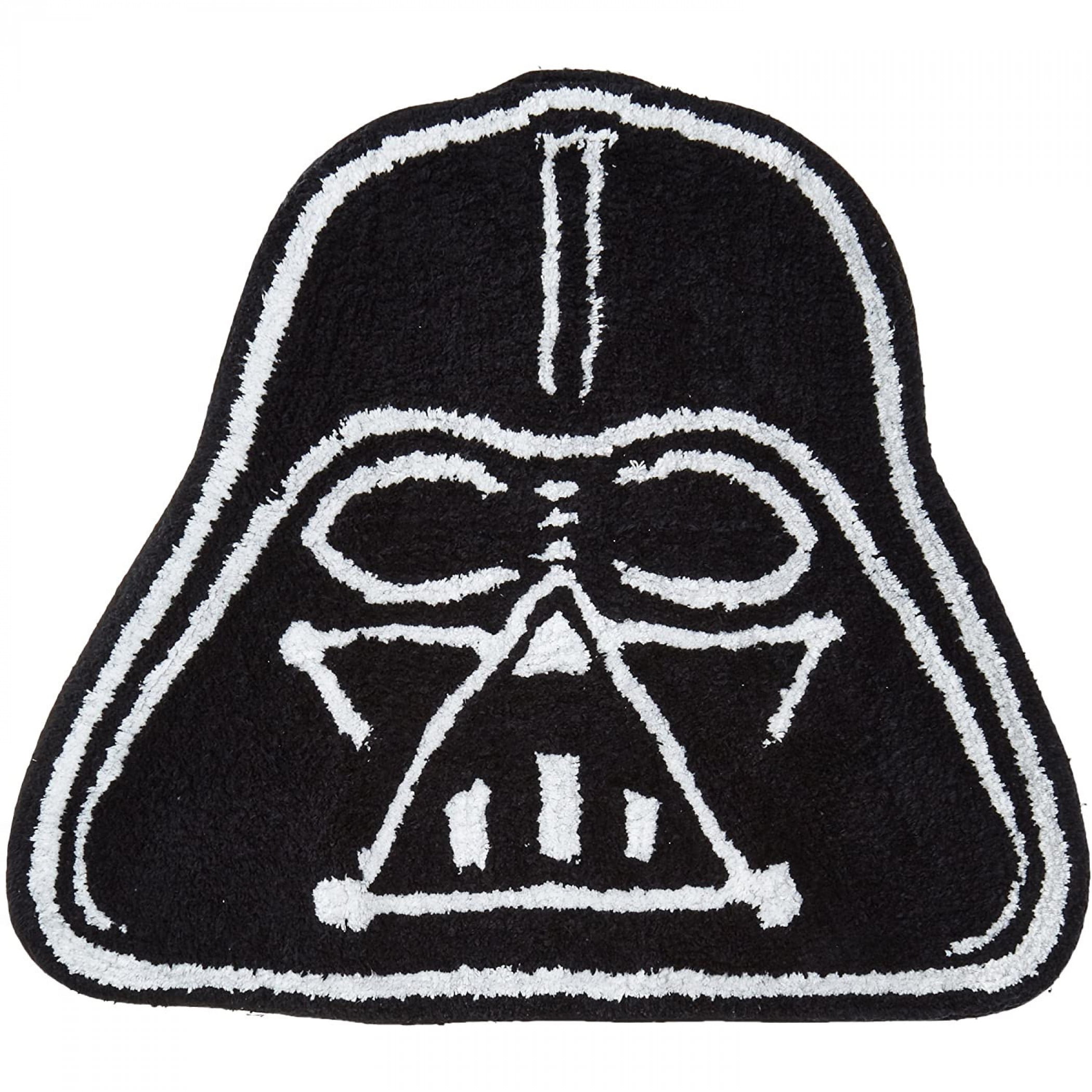 Star Wars Saga Darth Vader Shaped Bath Rug, Microfiber, Red