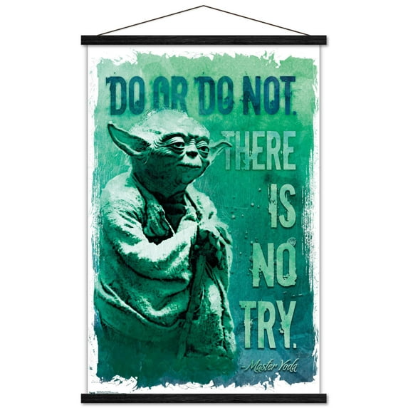 Star Wars: Saga - Do Or Do Not Wall Poster with Wooden Magnetic Frame, 22.375" x 34"