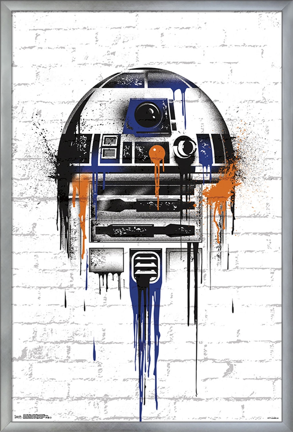 Star Wars: Saga - Droid Black And Orange Wall Poster, 22.375" x 34", Framed
