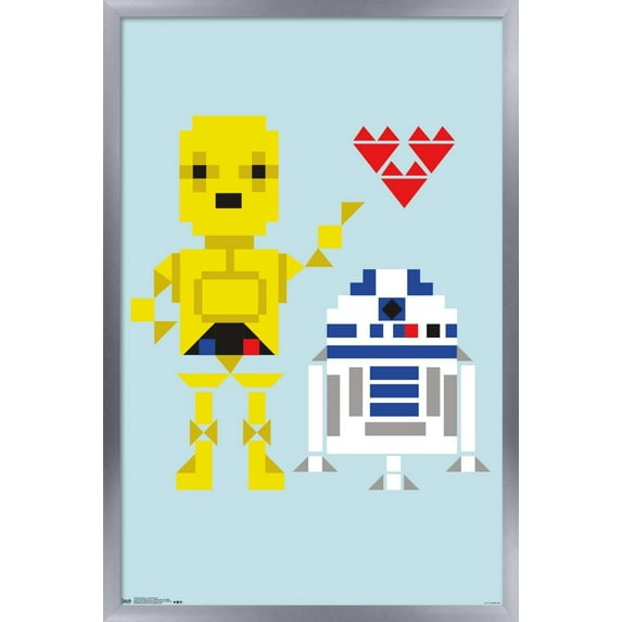Star Wars: Saga - Droids Hearts Wall Poster, 14.725" x 22.375", Framed