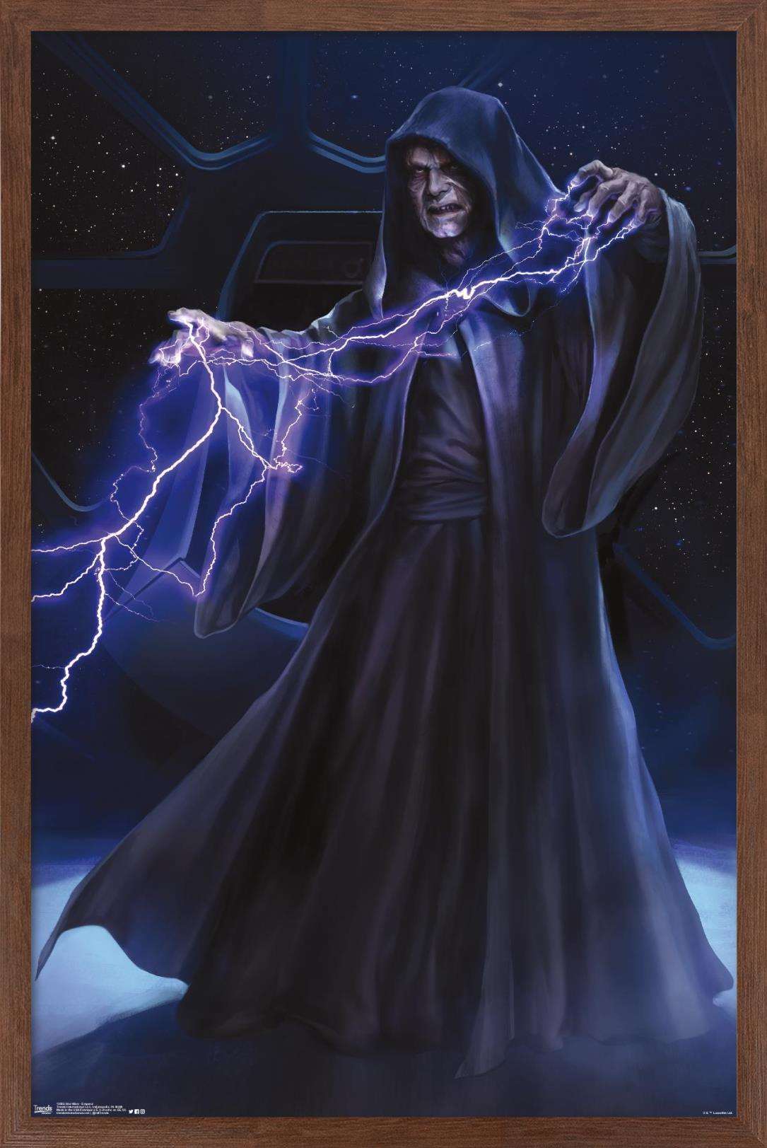 Star Wars: Saga - Emperor Wall Poster, 14.725" x 22.375", Framed