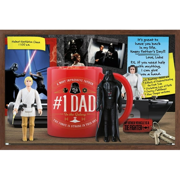 Star Wars: Saga - Father's Day Wall Poster, 22.375" x 34" Framed