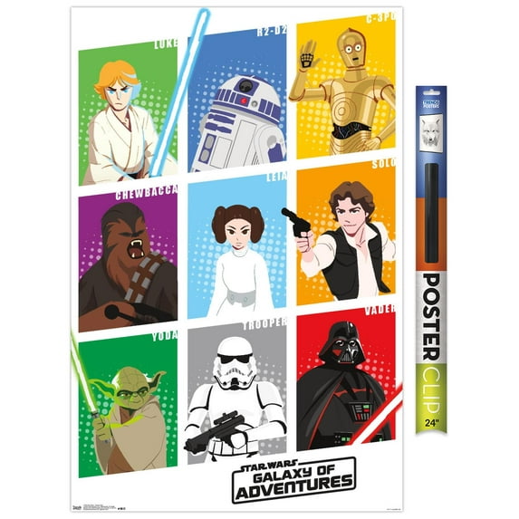 Star Wars: Saga - Galaxy Grid Wall Poster, 22.375" x 34"