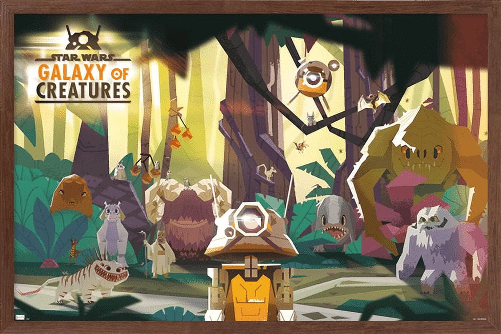 Star Wars: Saga - Galaxy Of Creatures Group Wall Poster, 14.725" x 22.375", Framed