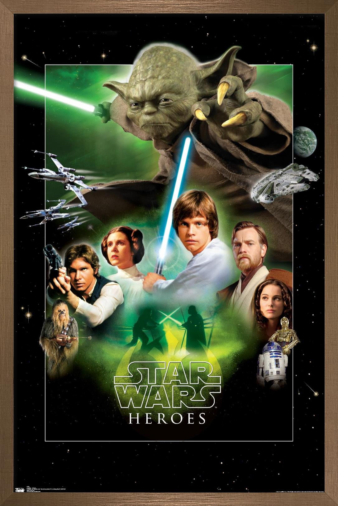 Star Wars: Saga - Heroes 24.25" x 35.75" Framed Poster, by Trends International