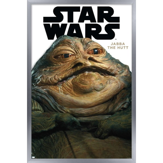 Star Wars: Saga - Jabba The Hutt Feature Series Wall Poster, 14.725" x 22.375" Framed