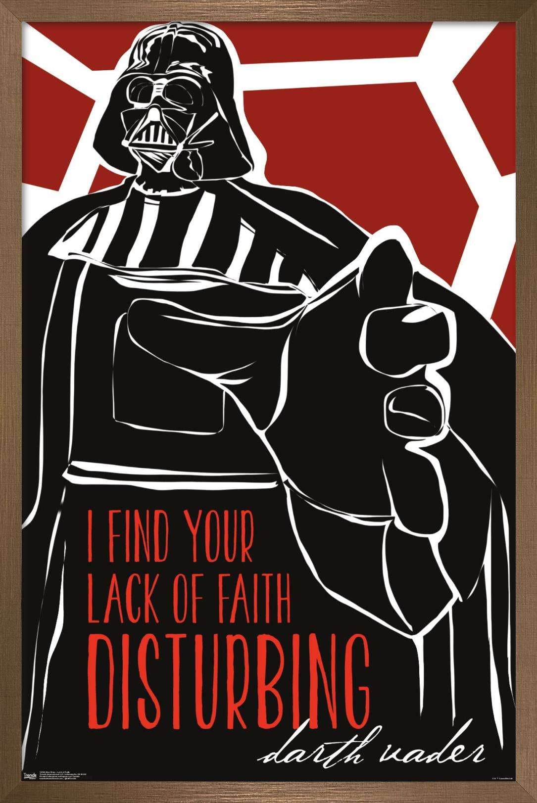Star Wars: Saga - Lack of Faith Wall Poster, 14.725" x 22.375", Framed