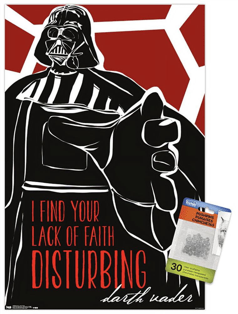 Star Wars: Saga - Lack of Faith Wall Poster with Push Pins, 14.725" x 22.375"