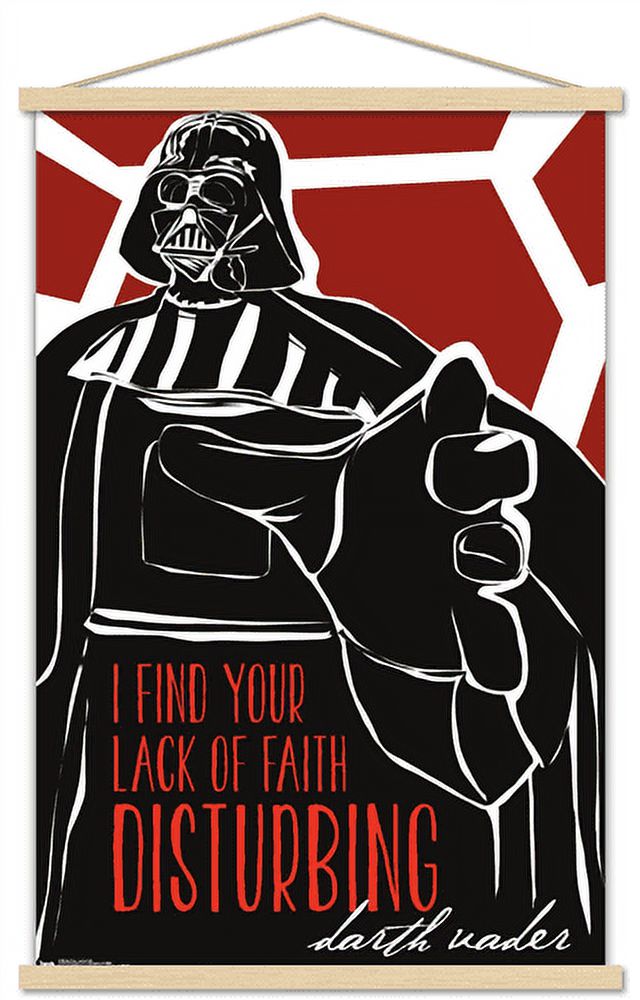 Star Wars: Saga - Lack of Faith Wall Poster with Wooden Magnetic Frame, 22.375" x 34"