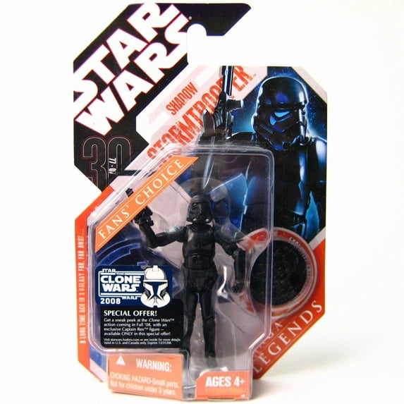 Star Wars Saga Legends 2007 30th Anniversary Shadow Stormtrooper Action Figure