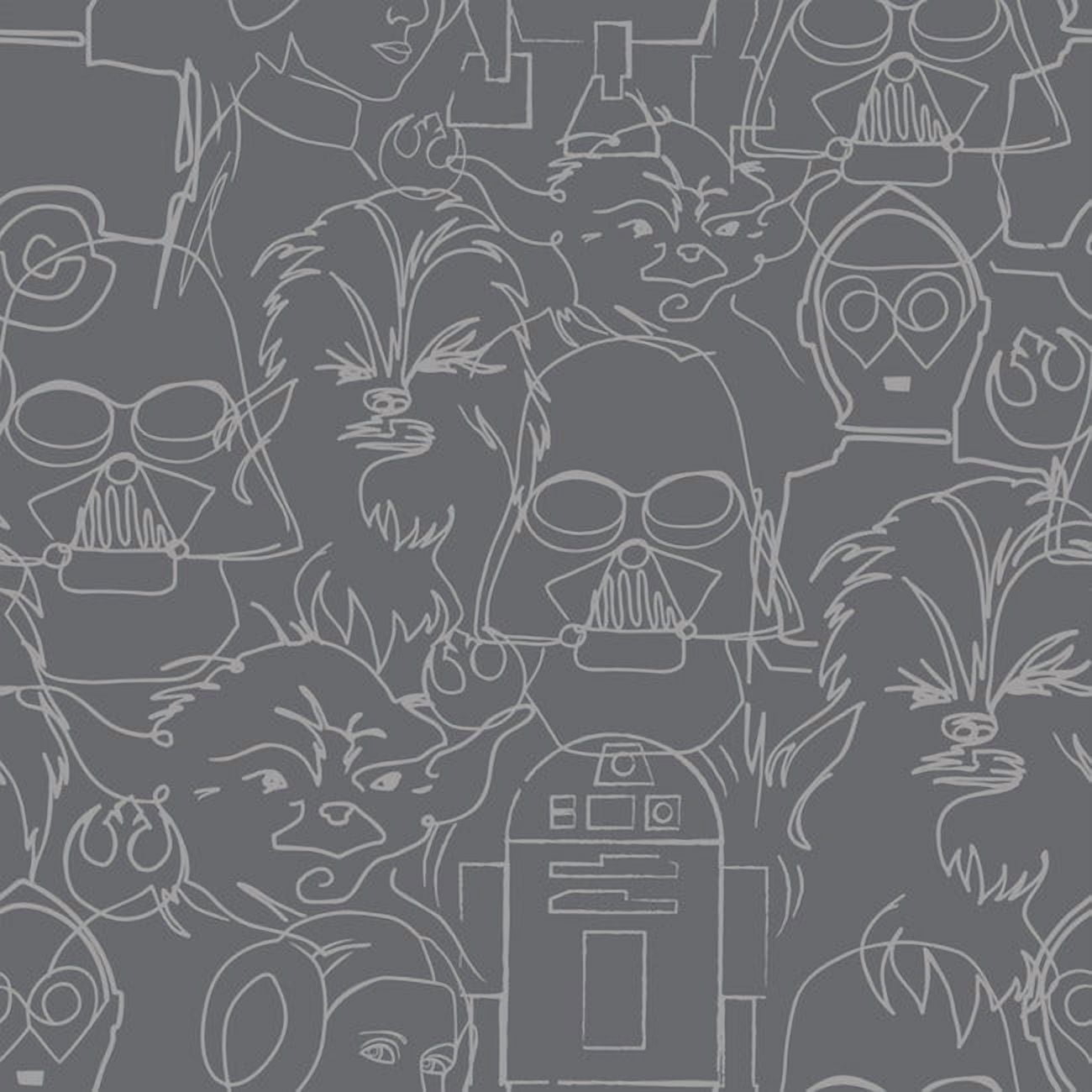 Star Wars Saga Line Sketches Peel And Stick Wallpaper