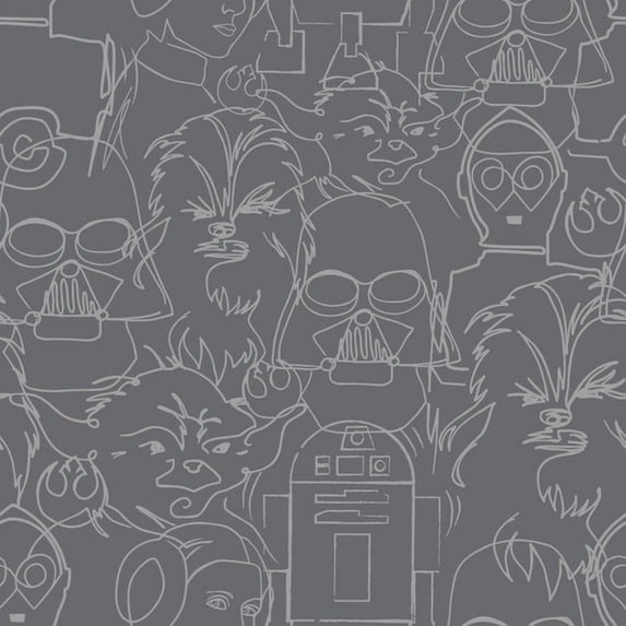 Star Wars Saga Line Sketches Peel And Stick Wallpaper