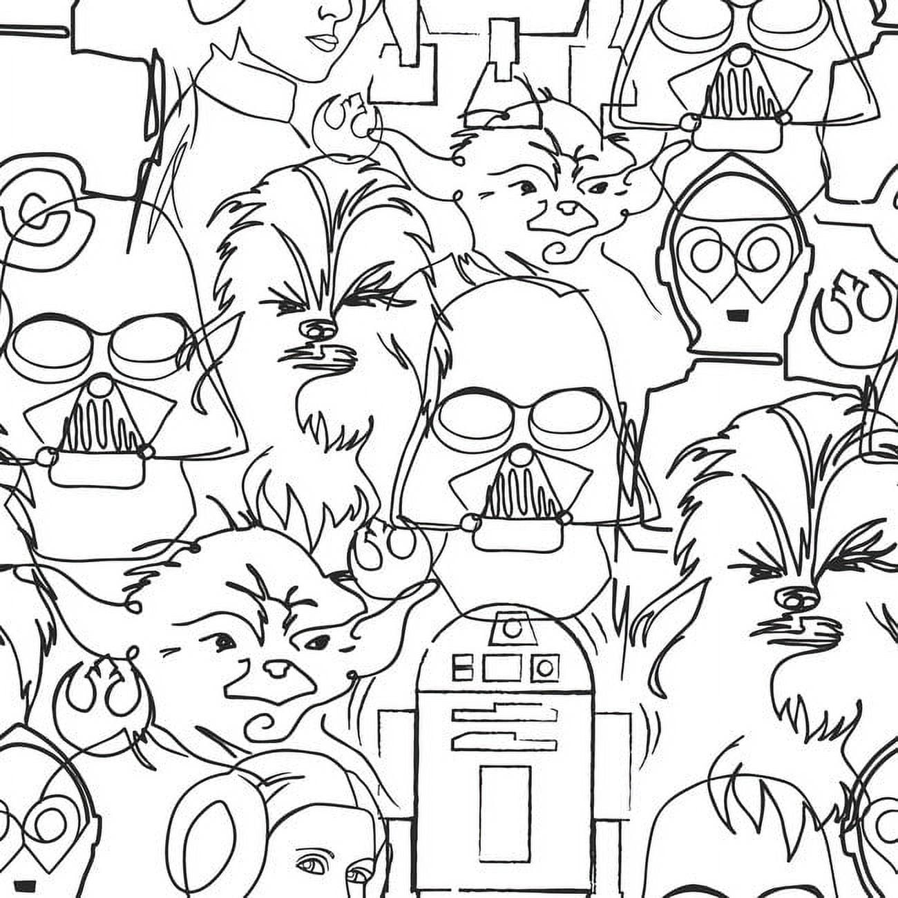 Star Wars Saga Line Sketches Peel And Stick Wallpaper